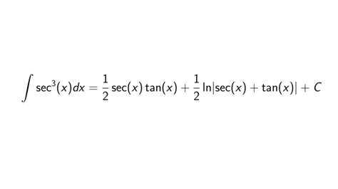 2 Answers. . Integral of sec 3